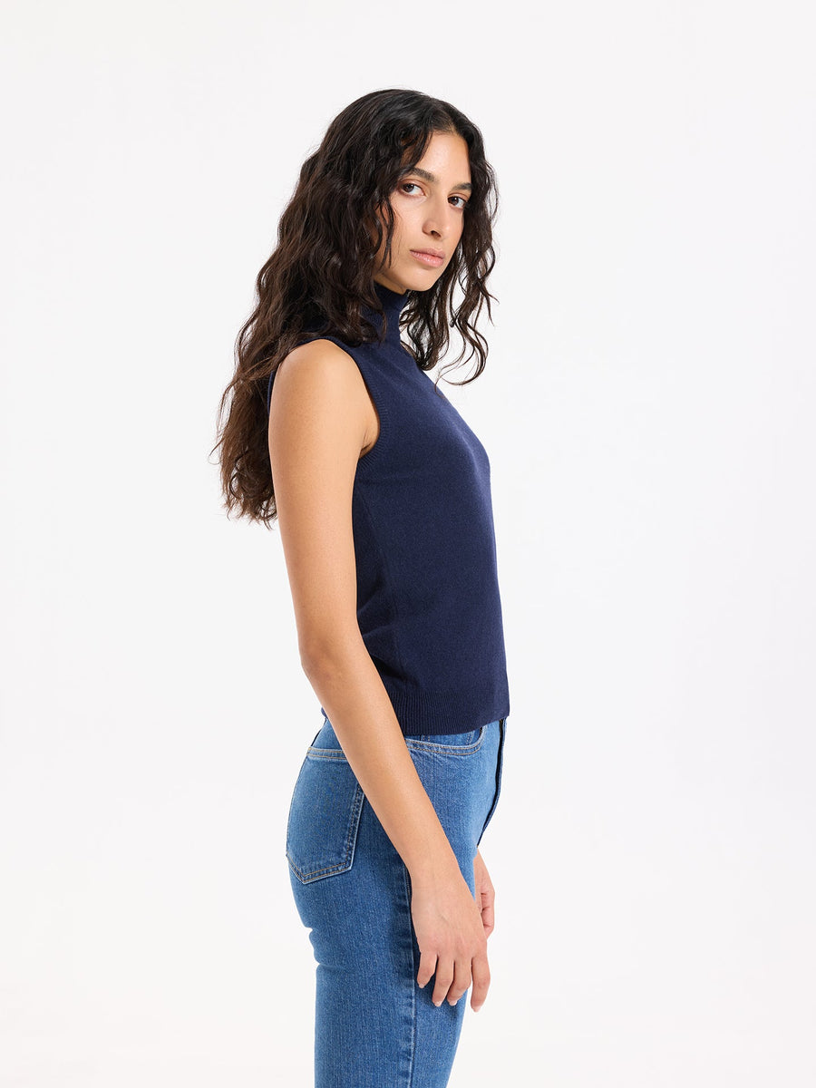 Lover's Knot Wool Cashmere Turtleneck Top