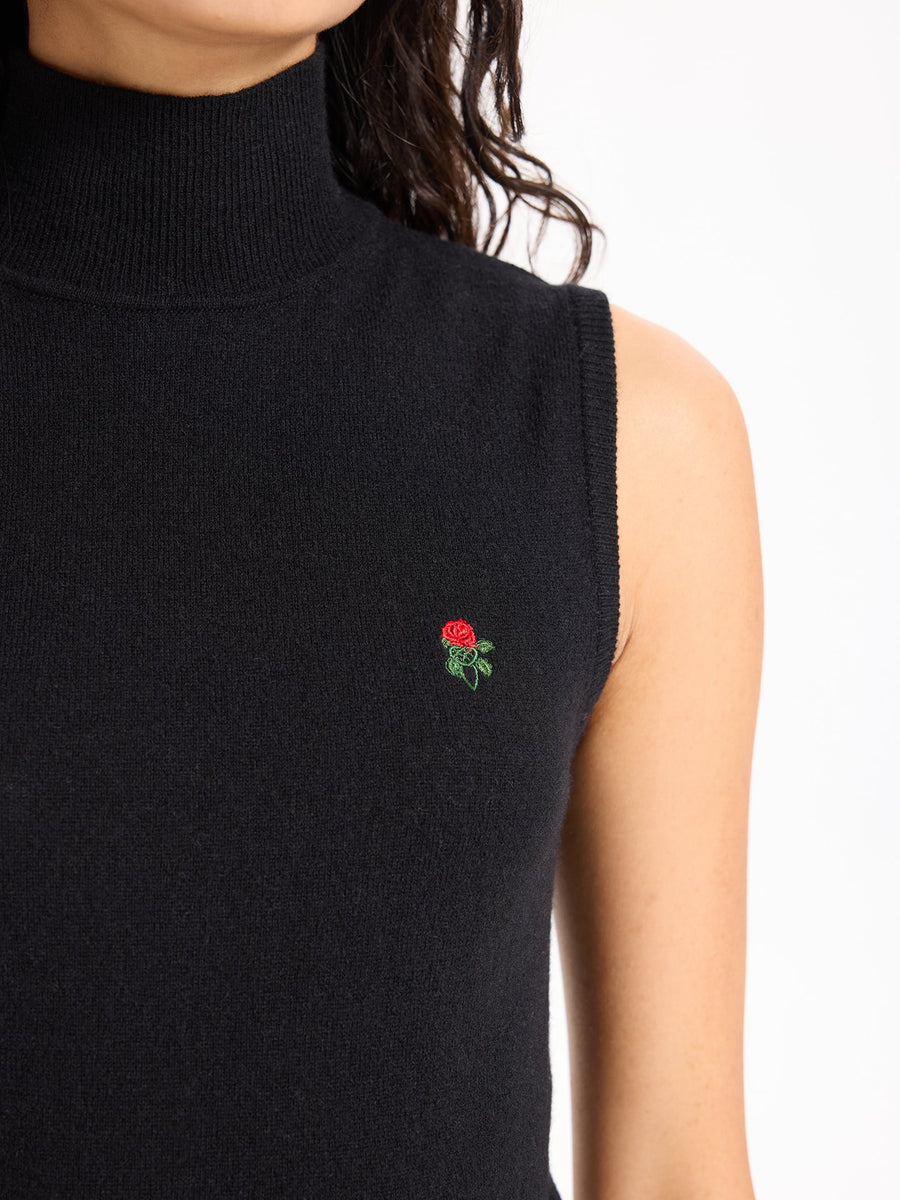 Lover's Knot Wool Cashmere Turtleneck Top