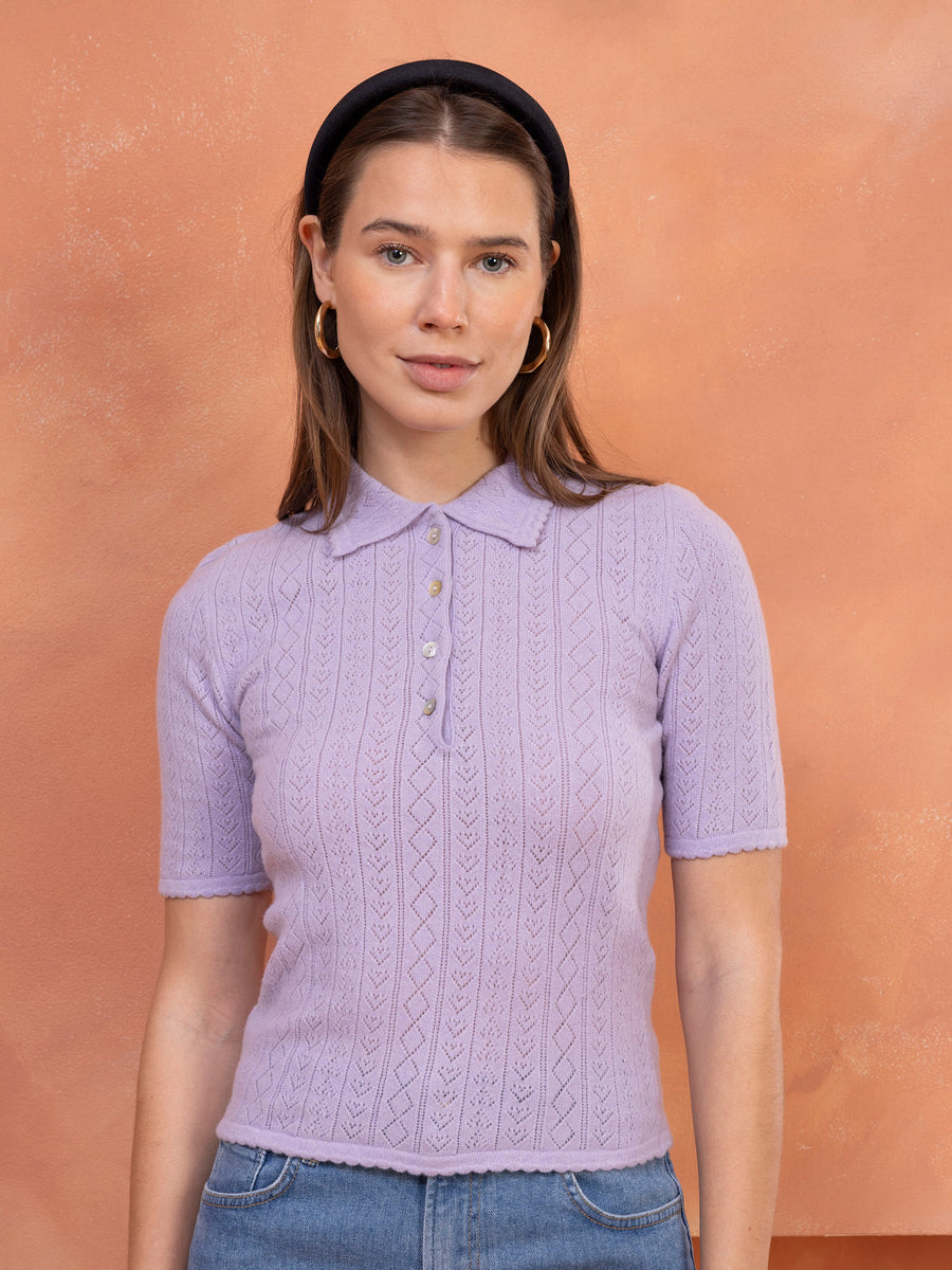 Hearts in a Row Knit Polo