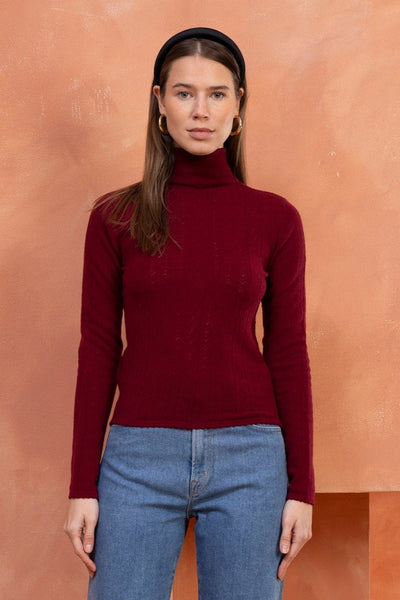 Hearts in a Row Knit Turtleneck