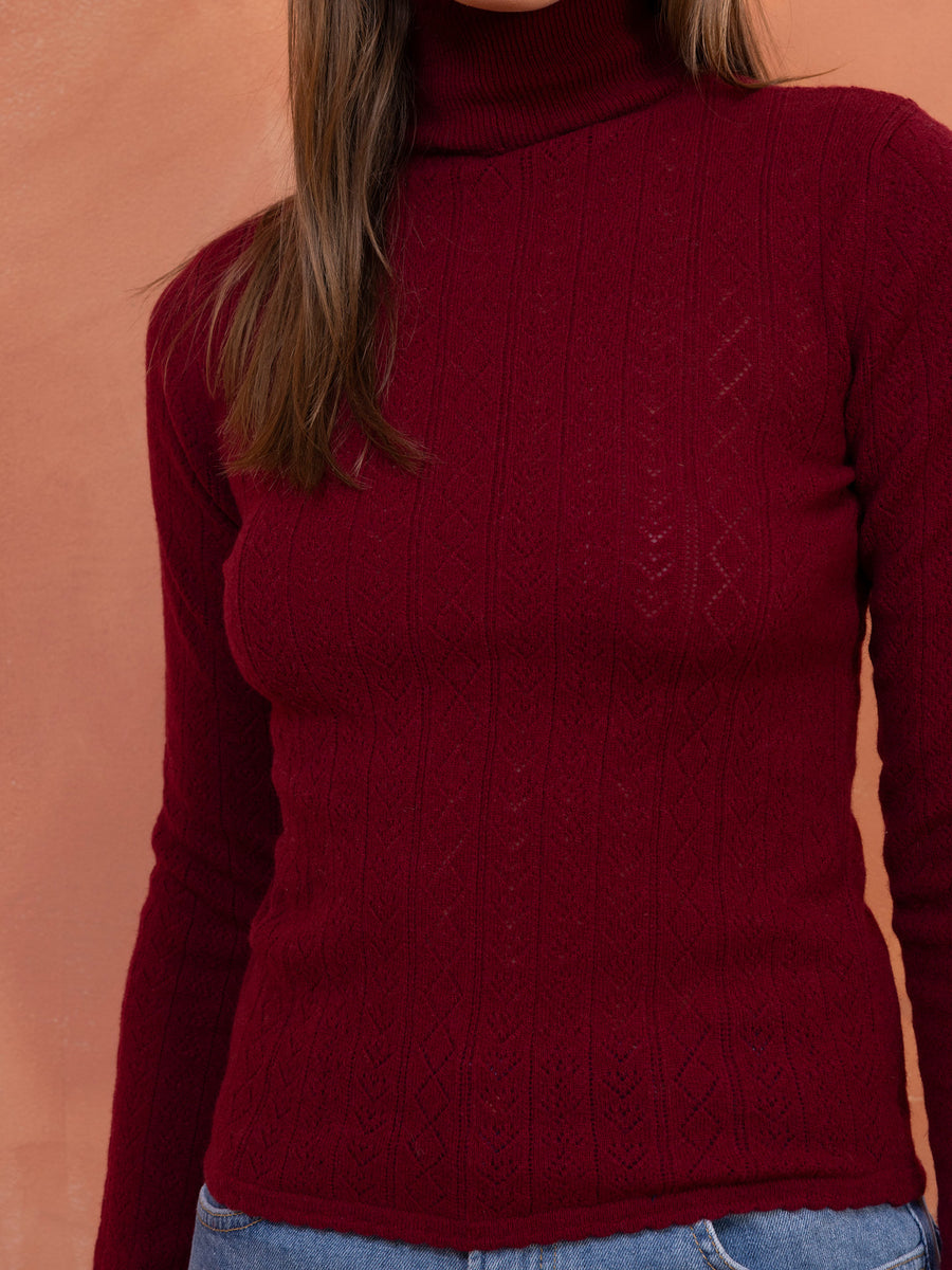 Hearts in a Row Knit Turtleneck