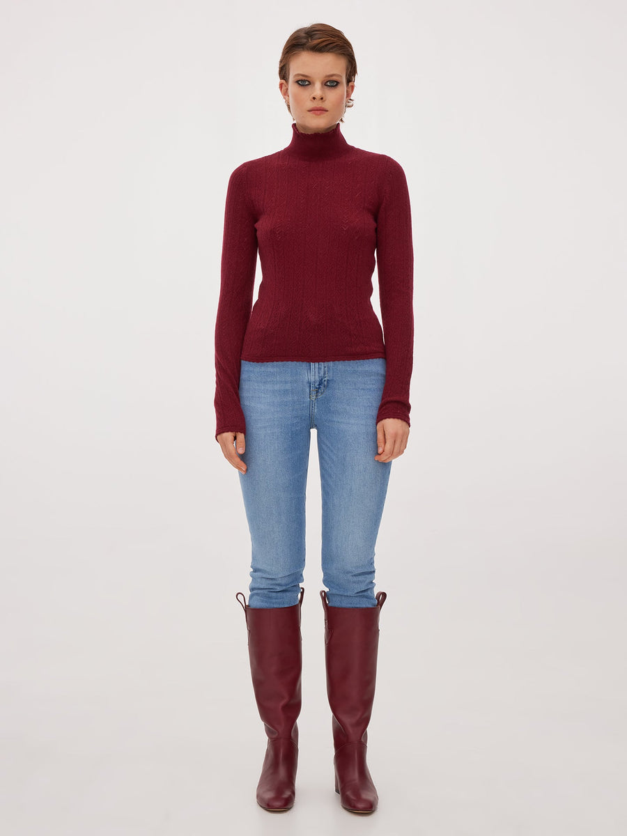 Hearts in a Row Knit Turtleneck