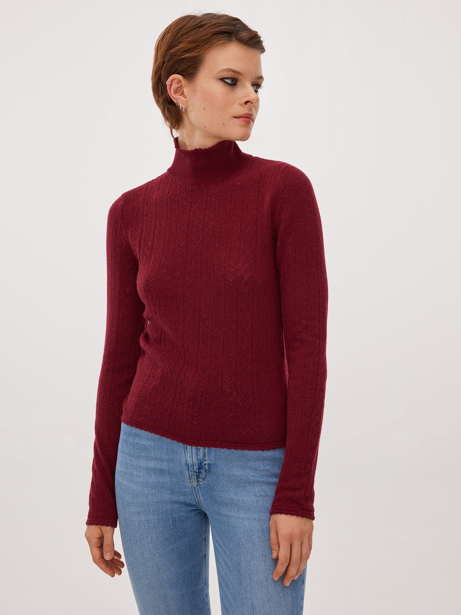 Hearts in a Row Knit Turtleneck