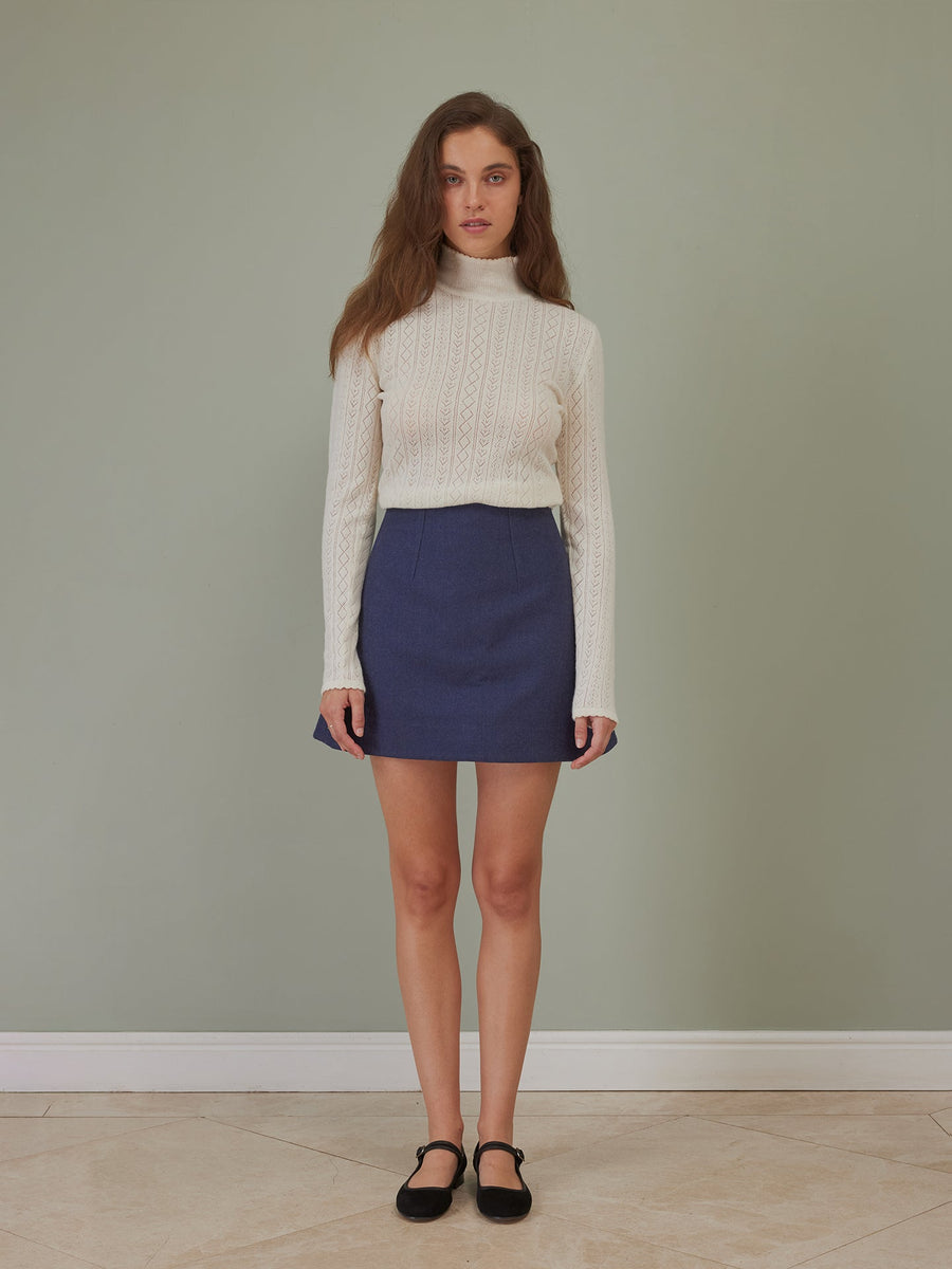 Golnar Mini Wool Skirt