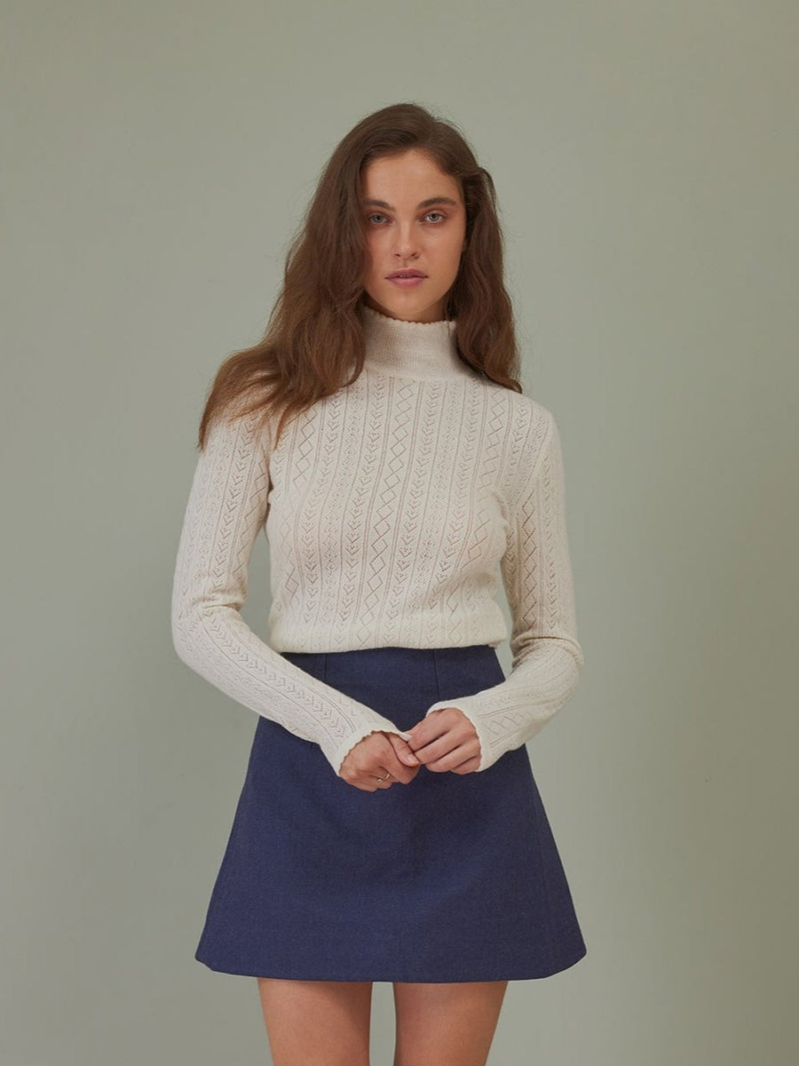 Golnar Mini Wool Skirt