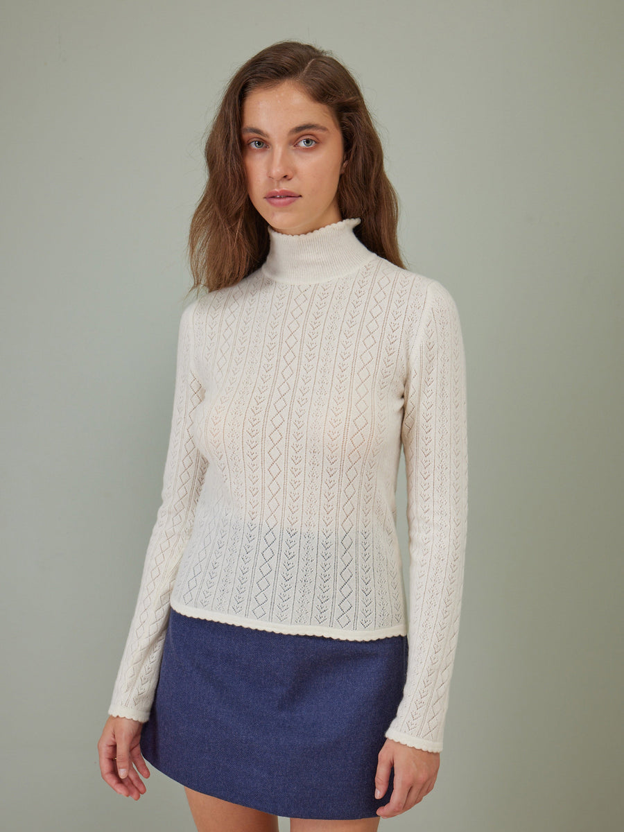 Hearts in a Row Knit Turtleneck