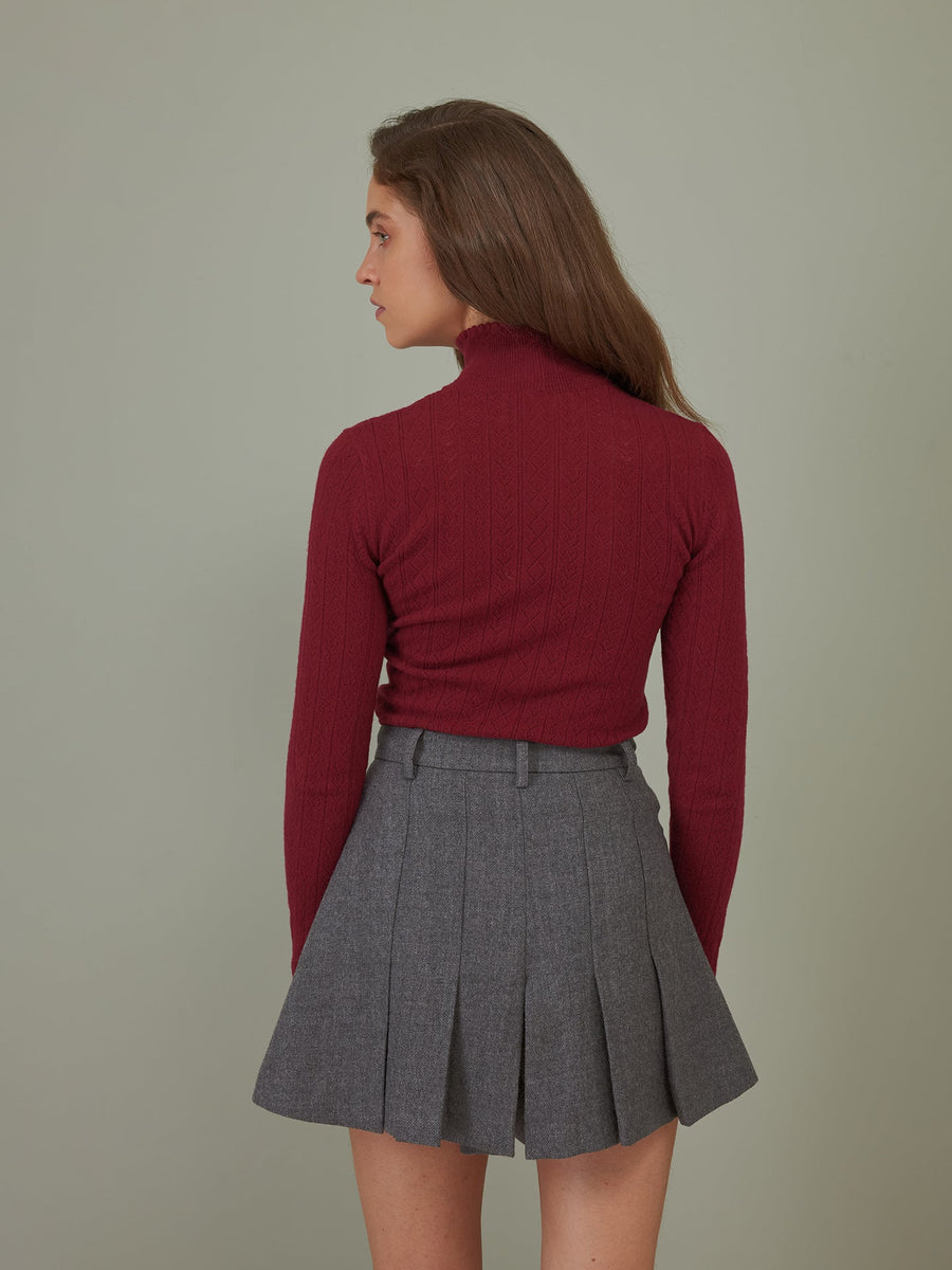 Hearts in a Row Knit Turtleneck