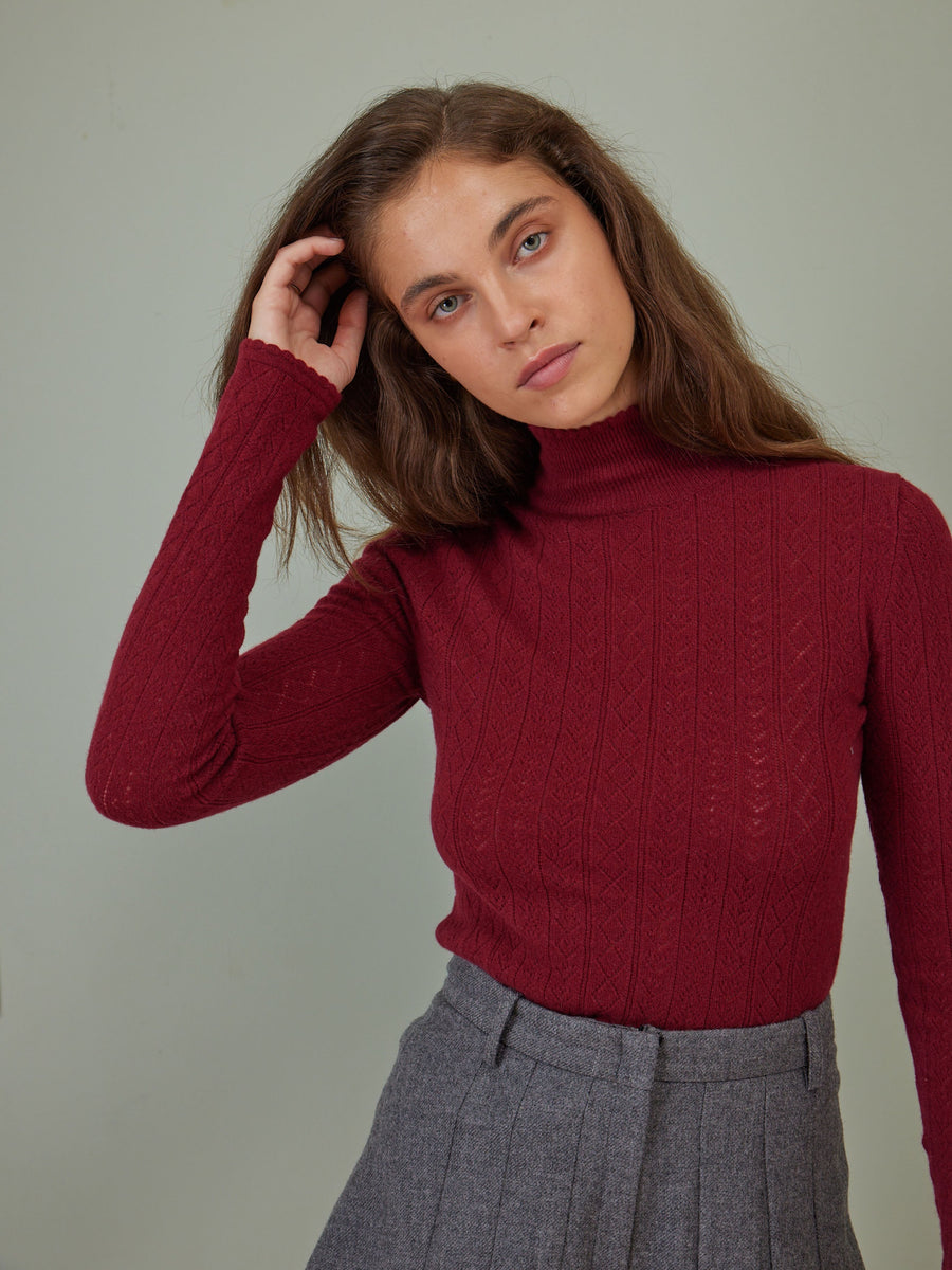 Hearts in a Row Knit Turtleneck