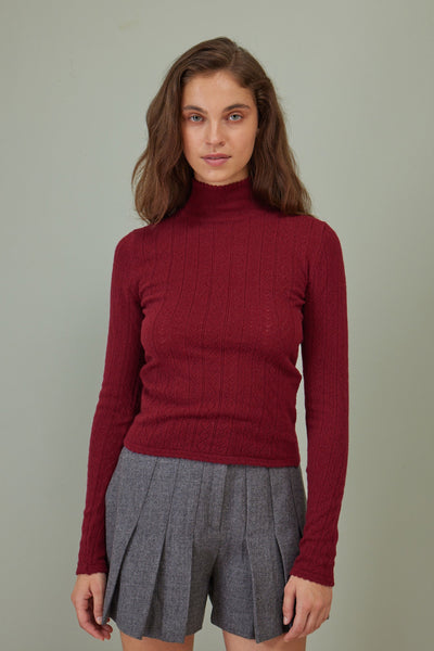 Hearts in a Row Knit Turtleneck