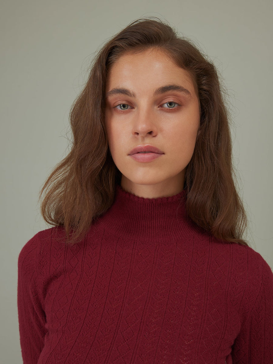 Hearts in a Row Knit Turtleneck