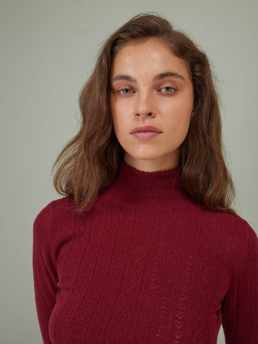 Hearts in a Row Knit Turtleneck