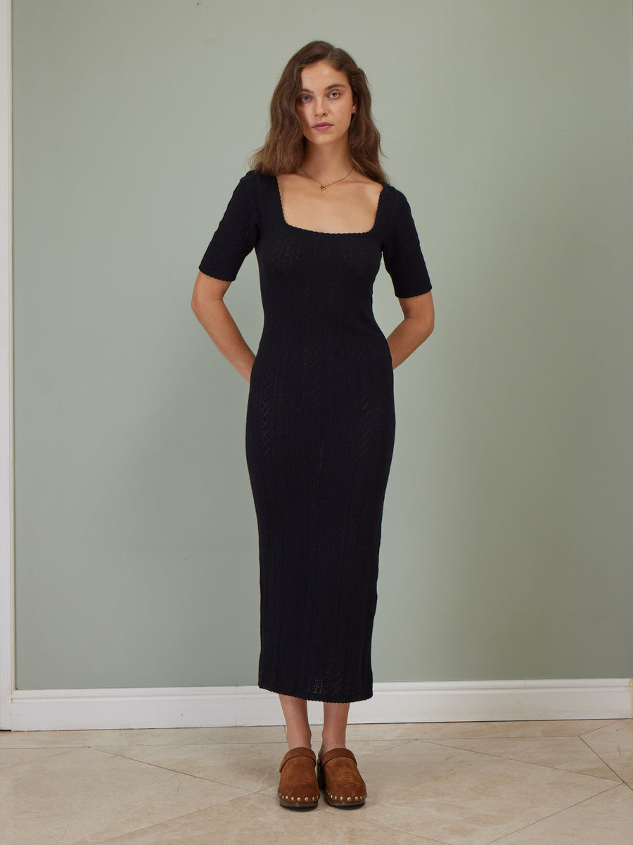 Hearts in a Row Long Knit Dress