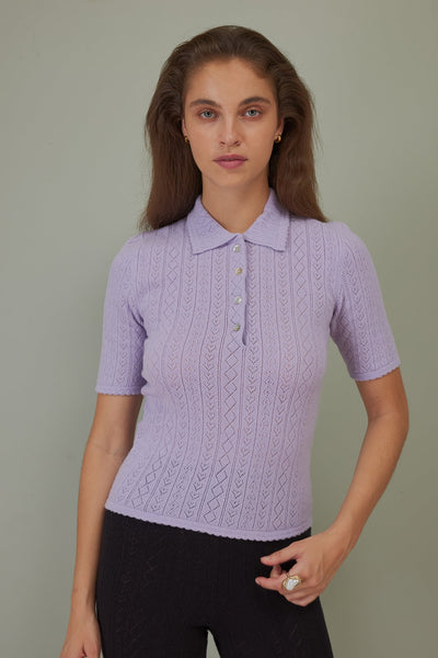 Hearts in a Row Knit Polo