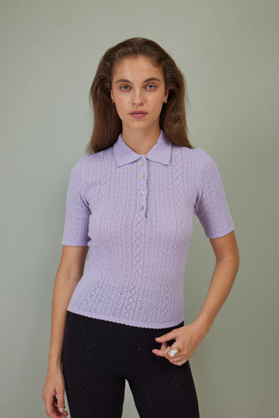 Hearts in a Row Knit Polo