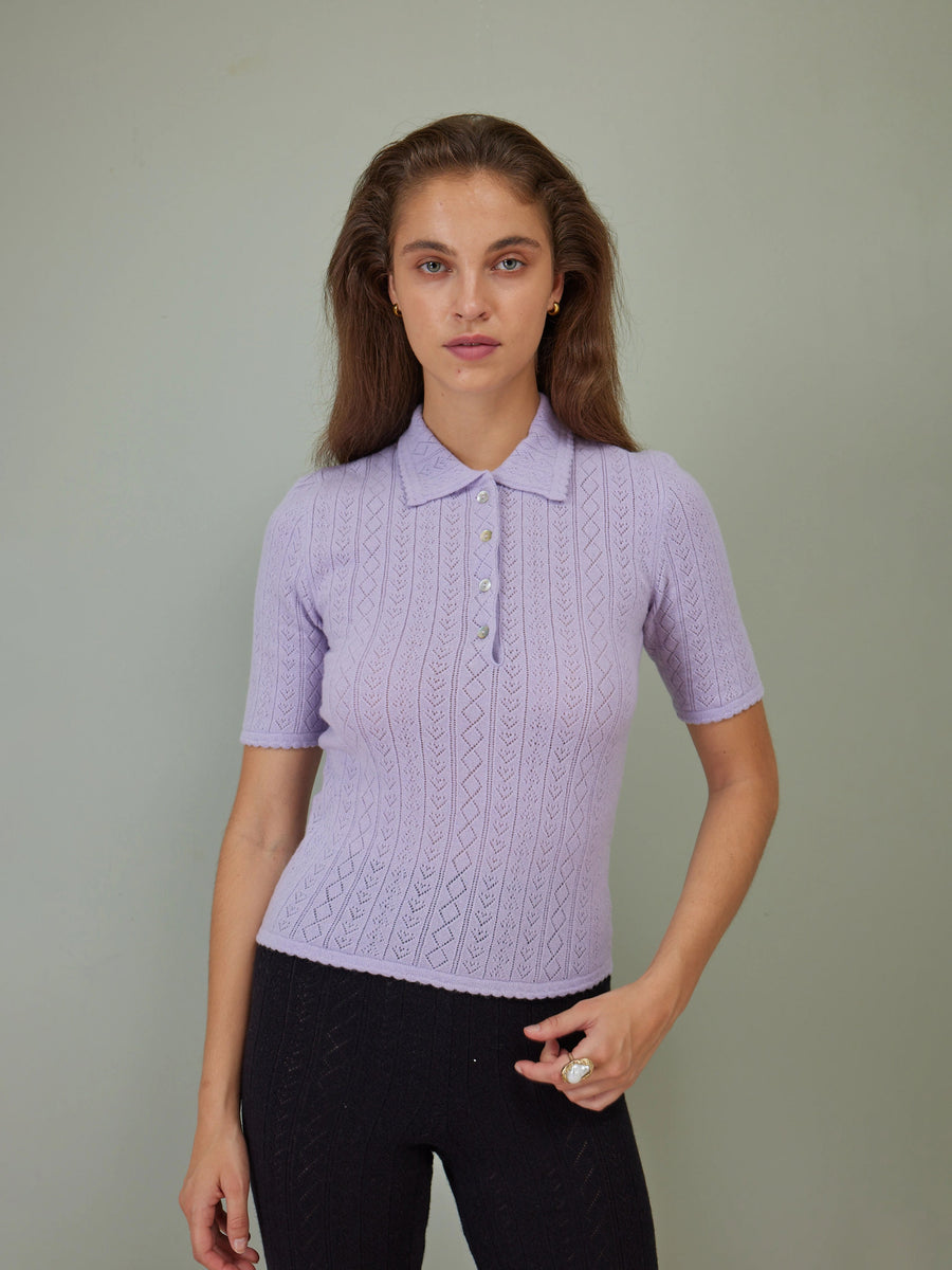 Hearts in a Row Knit Polo