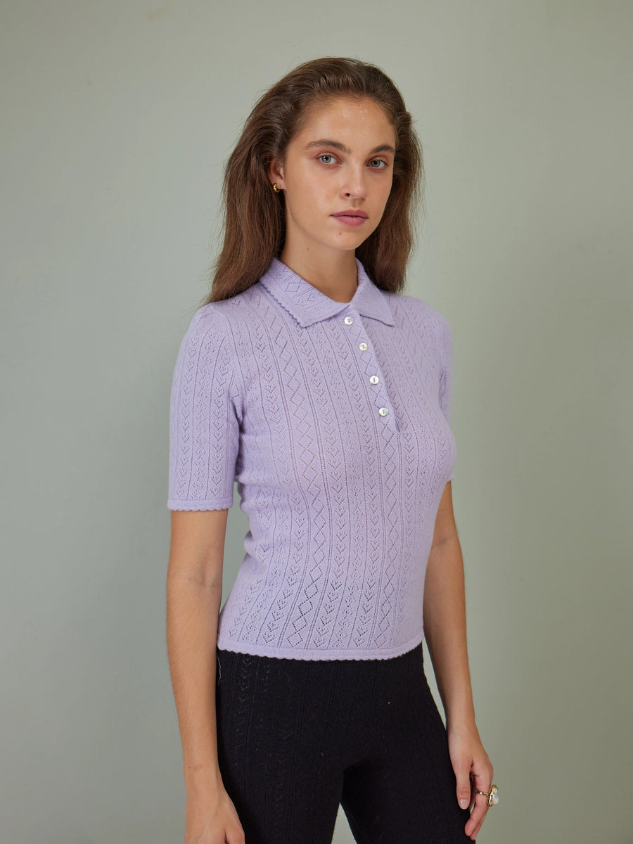 Hearts in a Row Knit Polo