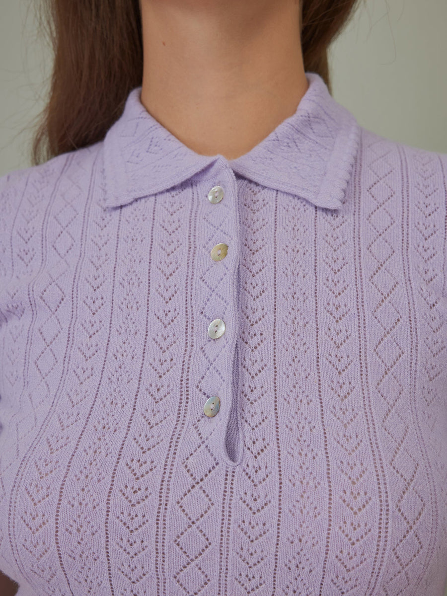 Hearts in a Row Knit Polo