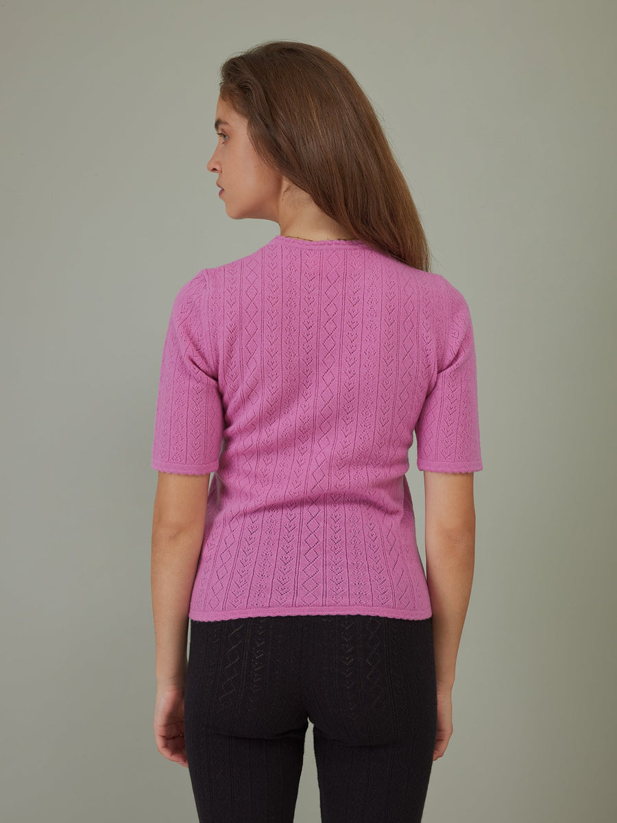 Hearts in a Row Short Sleeve Knit Top