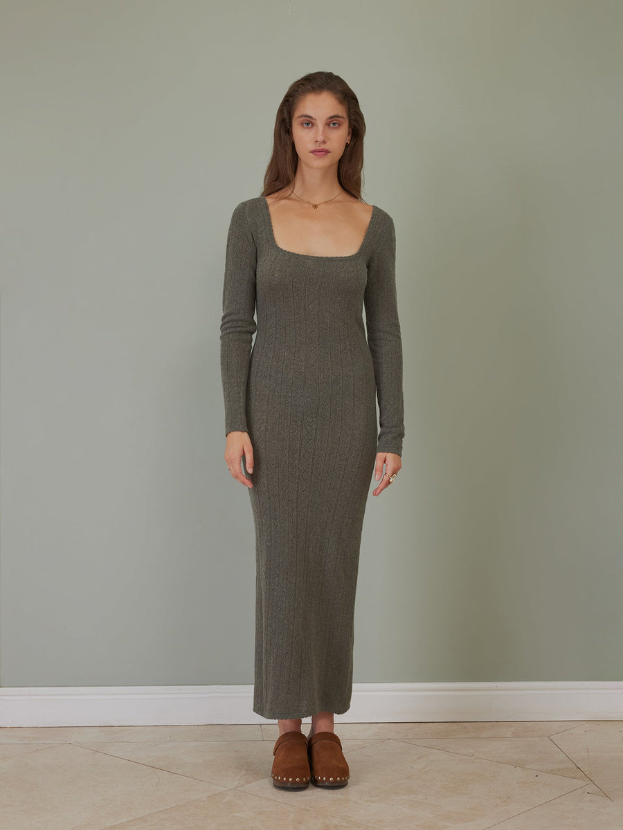 Hearts in a Row Long Knit Dress