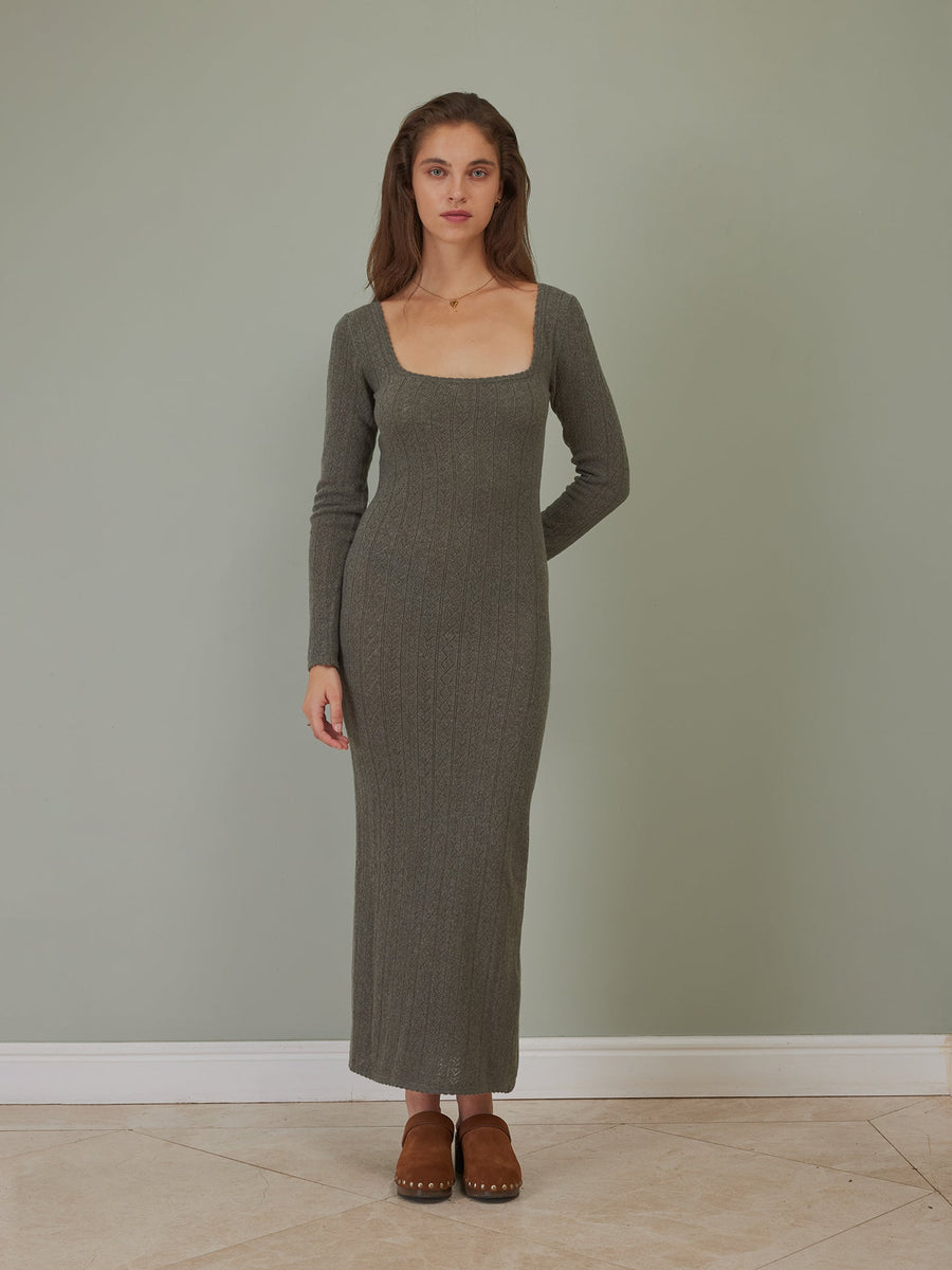 Hearts in a Row Long Knit Dress