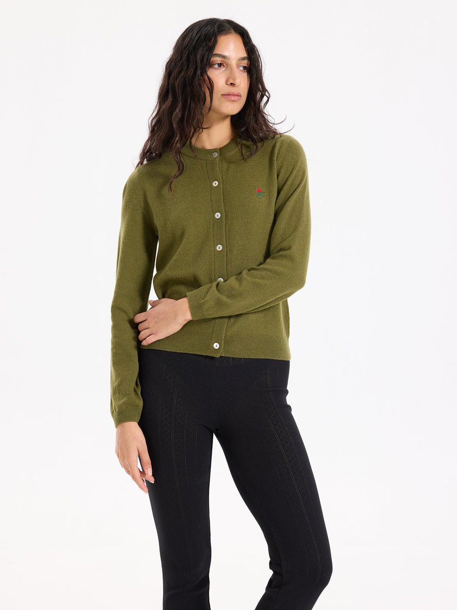 Lover's Knot Wool Cashmere Cardigan