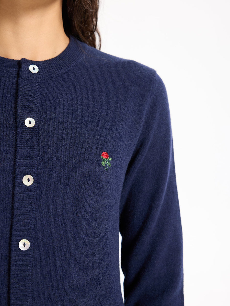 Lover's Knot Wool Cashmere Cardigan