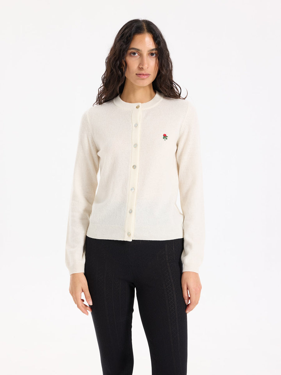 Lover's Knot Wool Cashmere Cardigan