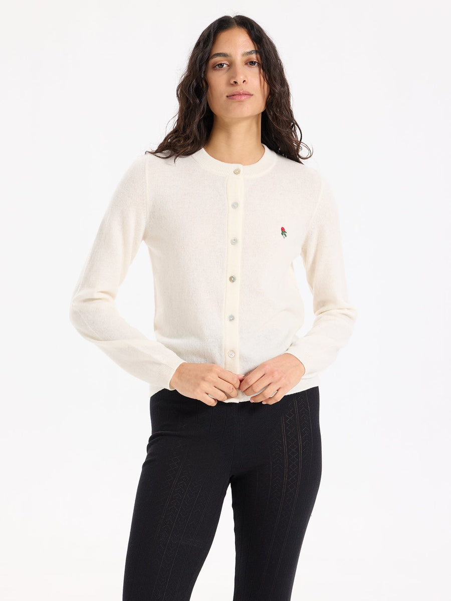 Lover's Knot Wool Cashmere Cardigan