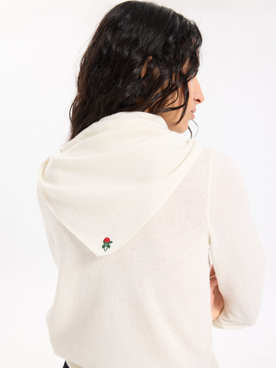 Lover's Knot Wool Cashmere Bandana Scarf