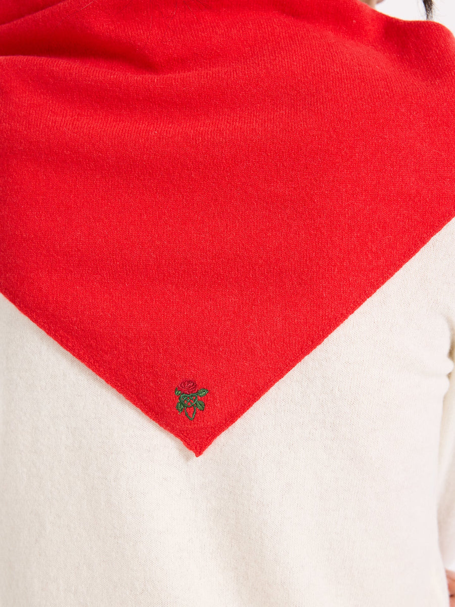 Lover's Knot Wool Cashmere Bandana Scarf