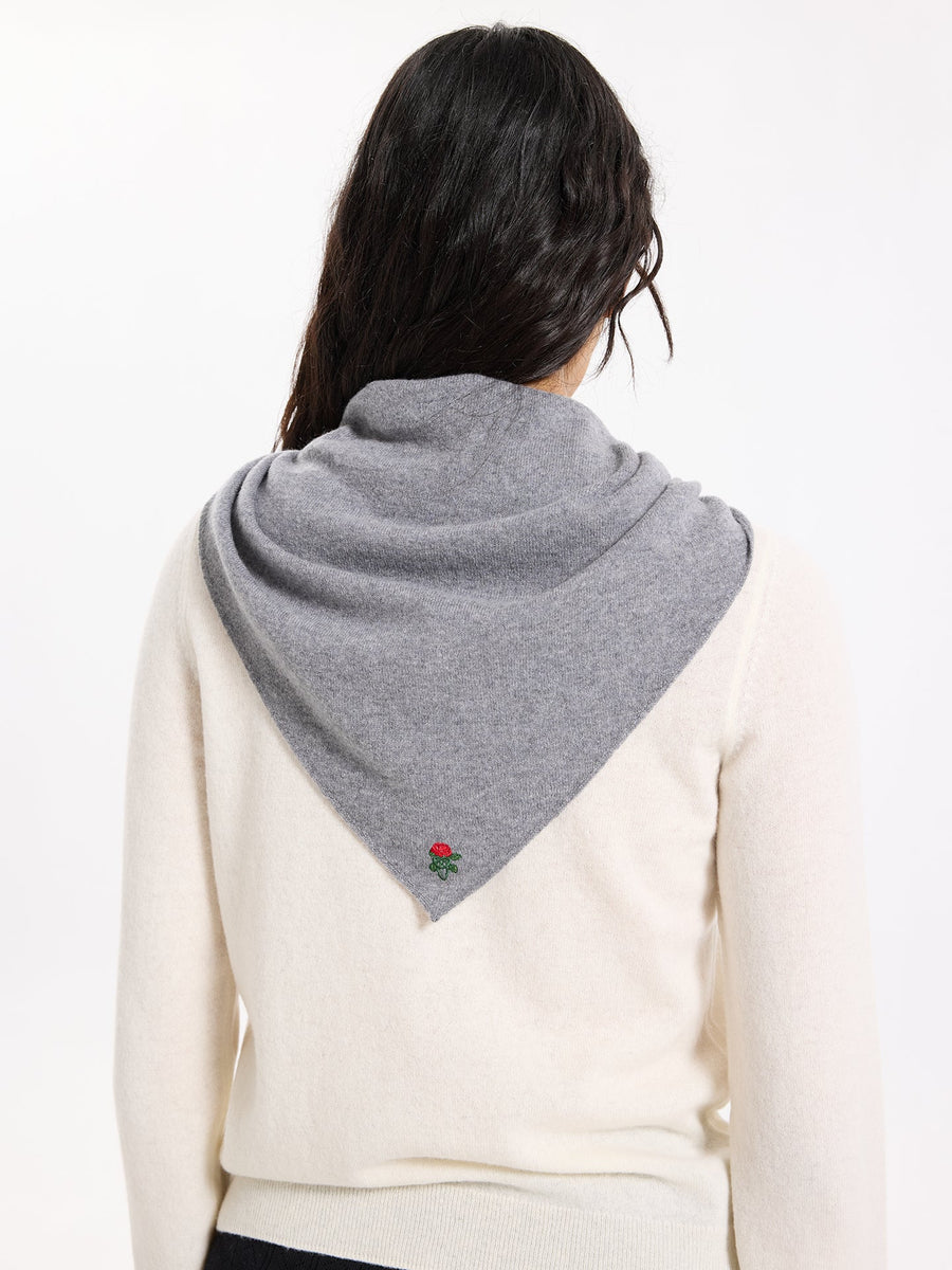 Lover's Knot Wool Cashmere Bandana Scarf