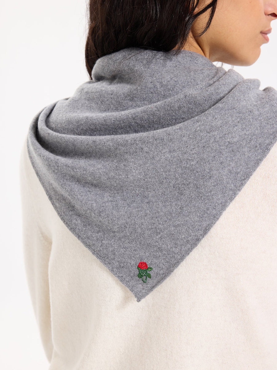 Lover's Knot Wool Cashmere Bandana Scarf