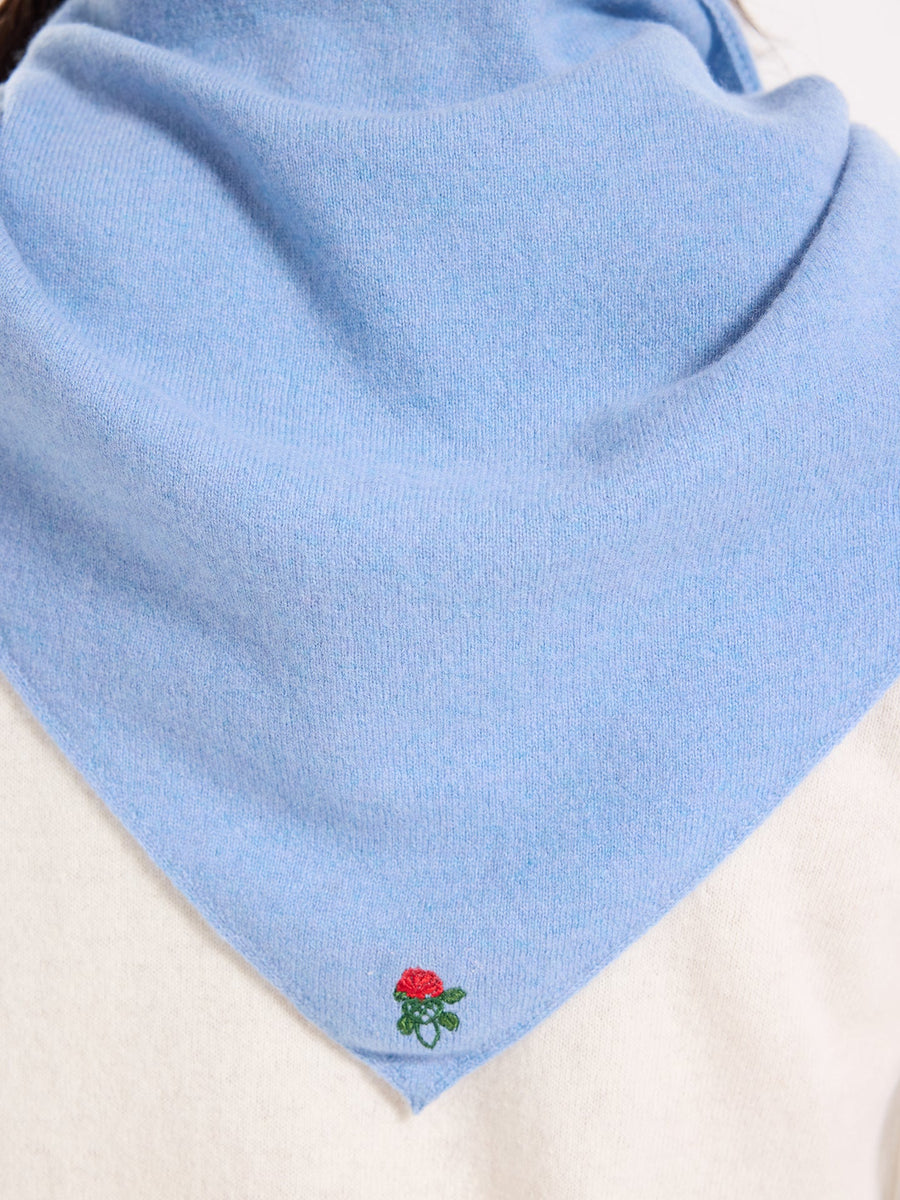 Lover's Knot Wool Cashmere Bandana Scarf