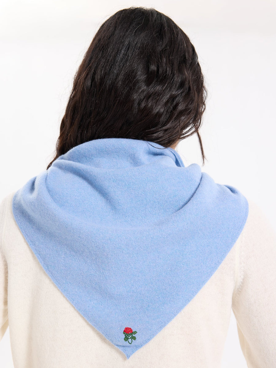 Lover's Knot Wool Cashmere Bandana Scarf