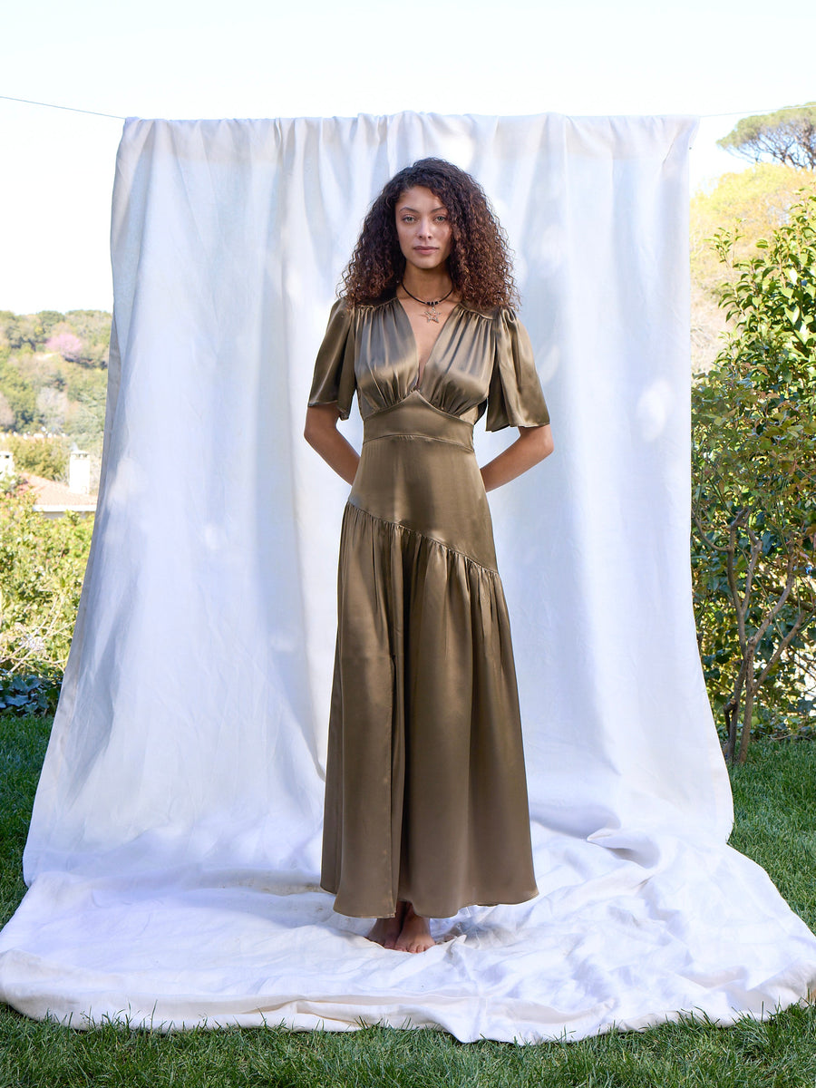 Maira Silk Dress
