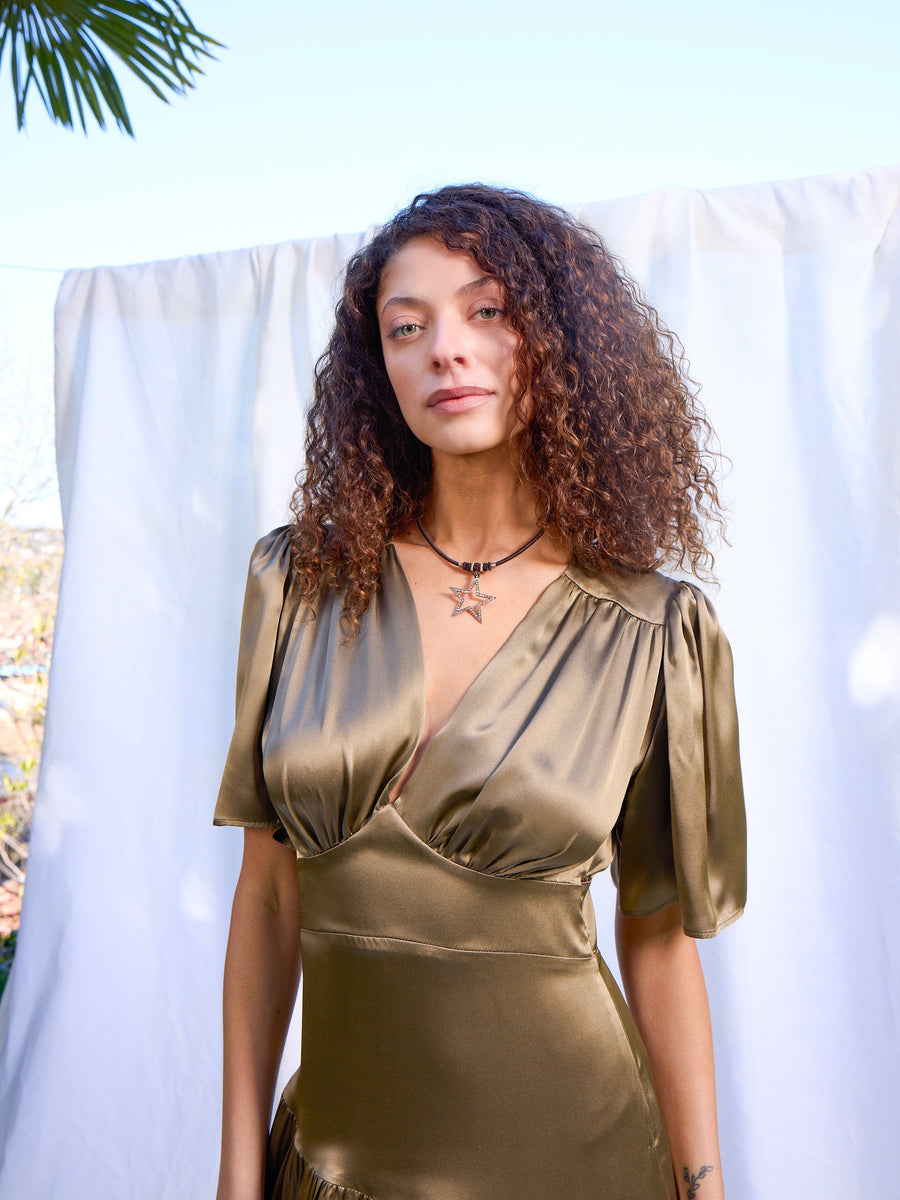 Maira Silk Dress