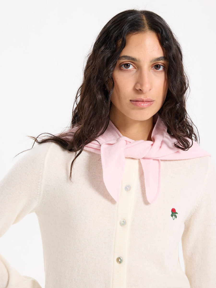 Lover's Knot Wool Cashmere Bandana Scarf