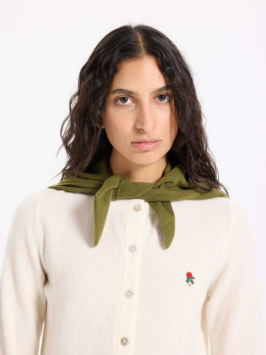 Lover's Knot Wool Cashmere Bandana Scarf