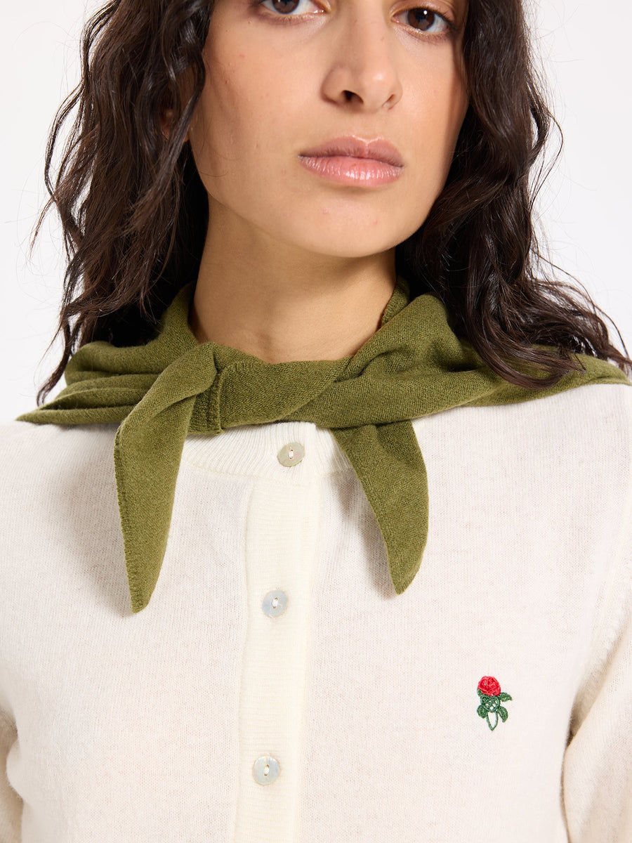 Lover's Knot Wool Cashmere Bandana Scarf