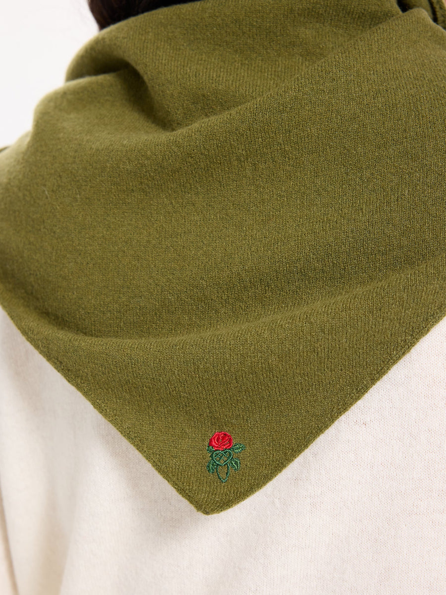 Lover's Knot Wool Cashmere Bandana Scarf