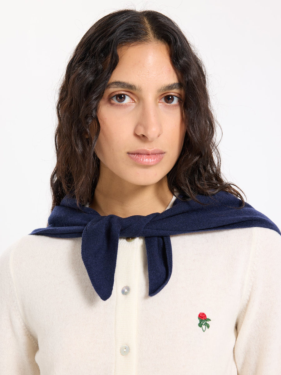 Lover's Knot Wool Cashmere Bandana Scarf
