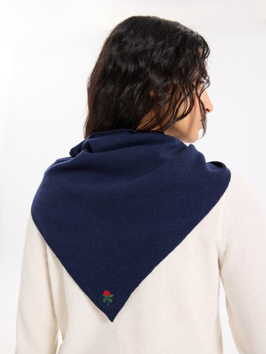 Lover's Knot Wool Cashmere Bandana Scarf