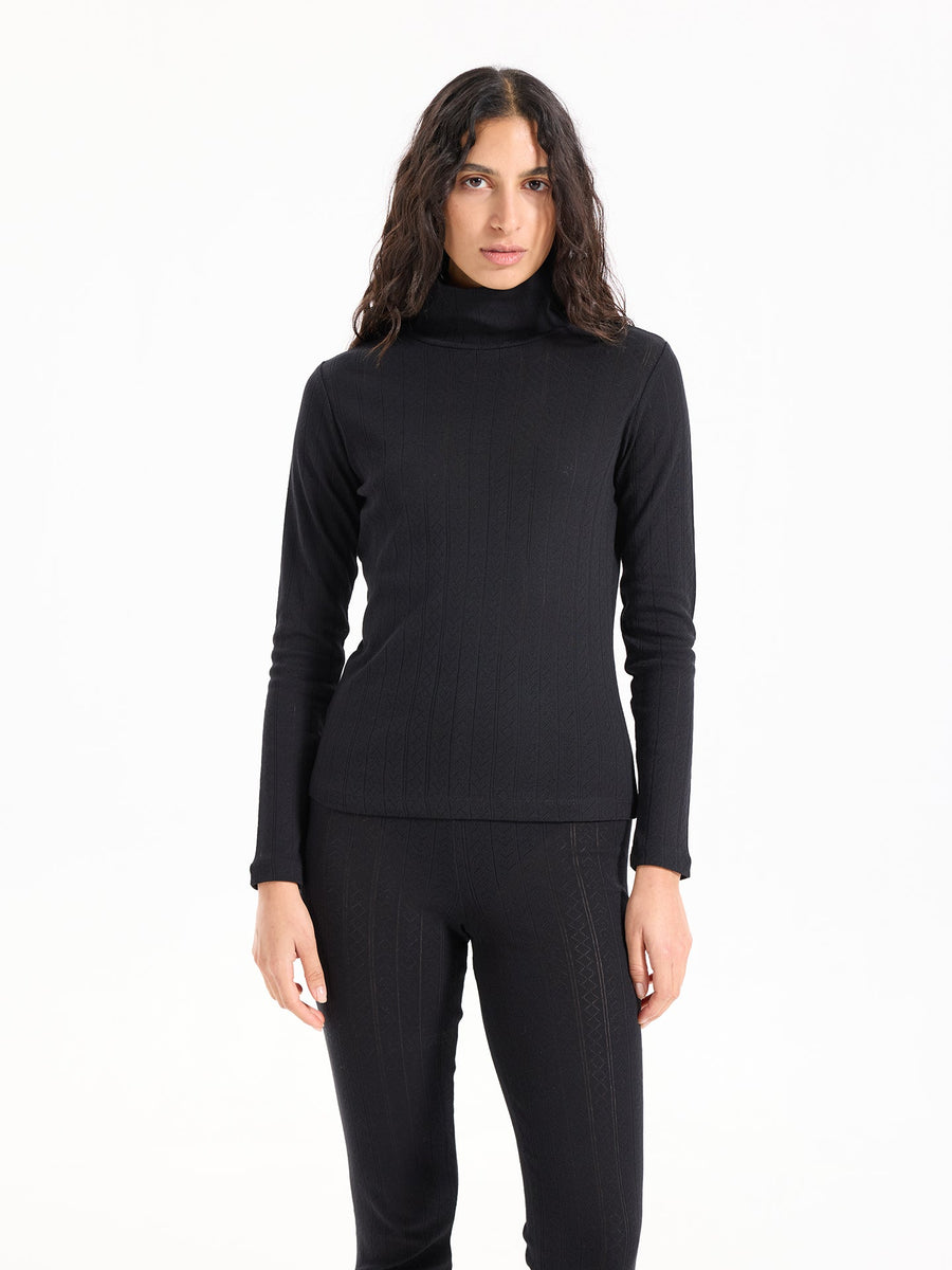 Hearts in a Row Long Sleeve Turtleneck