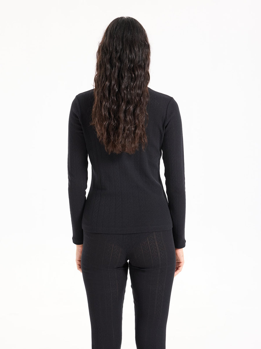 Hearts in a Row Long Sleeve Turtleneck