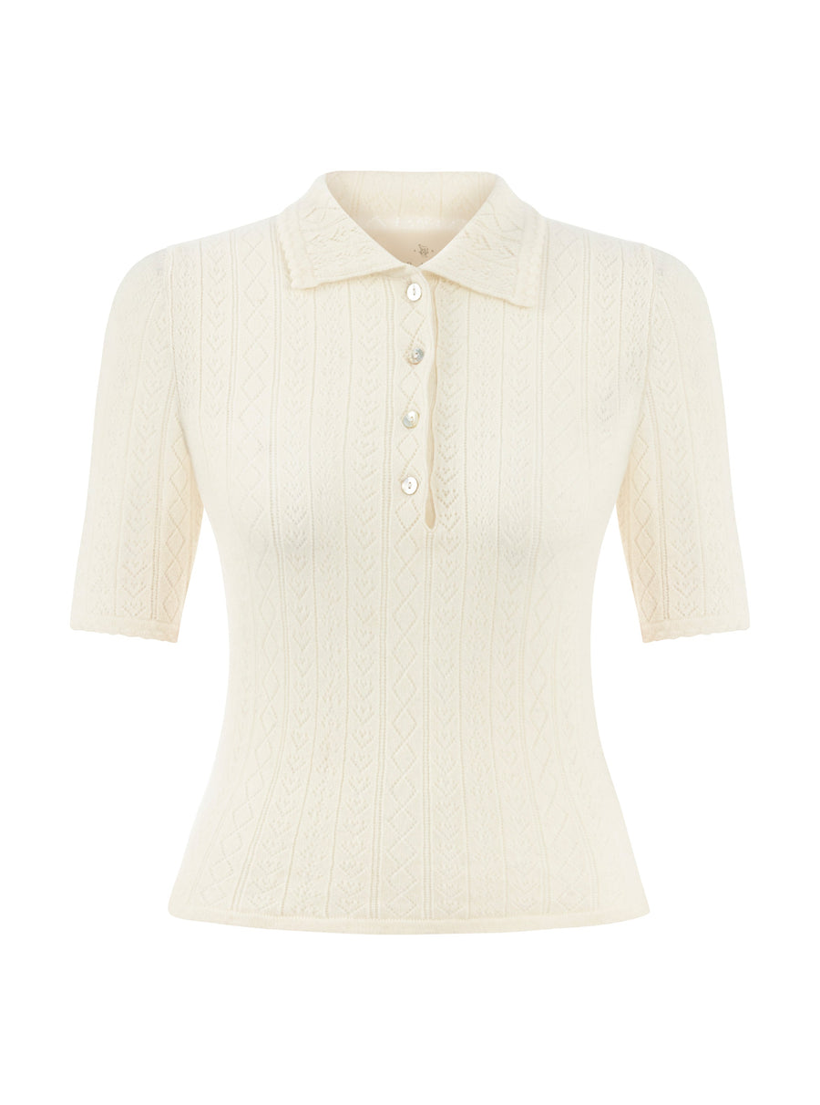 Hearts in a Row Knit Polo