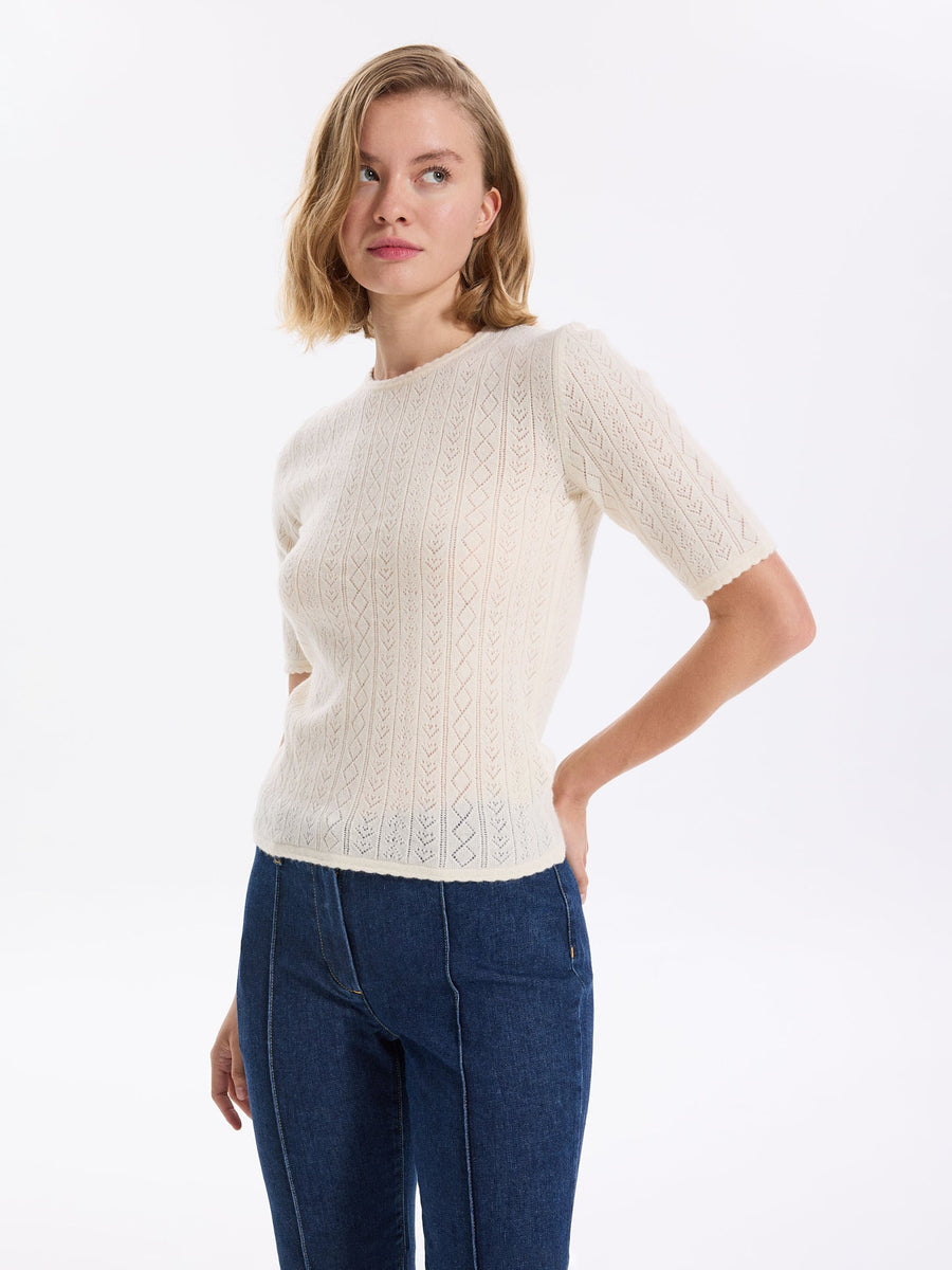 Hearts in a Row Short Sleeve Knit Top