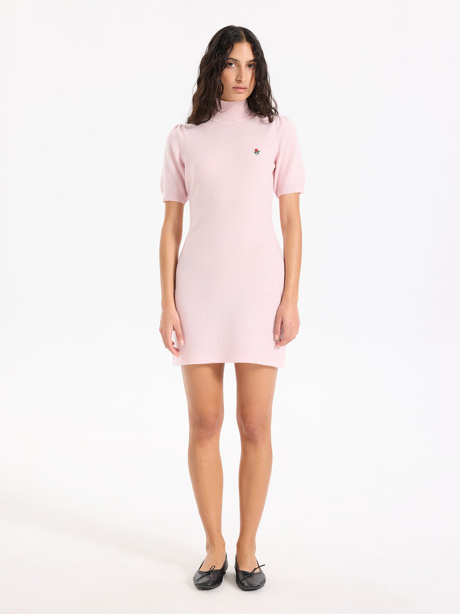 Lover's Knot Wool Cashmere Turtleneck Dress