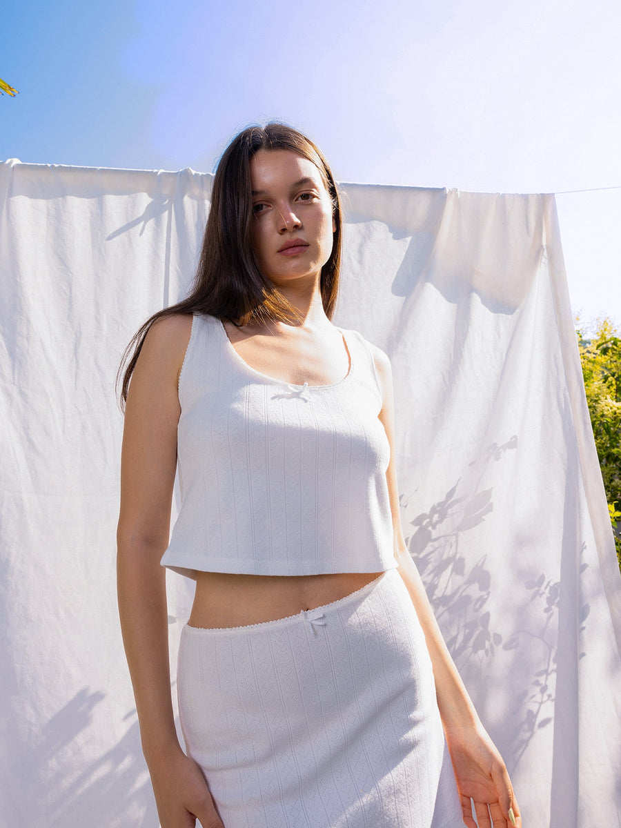Hearts in a Row Organic Cotton Mini Skirt