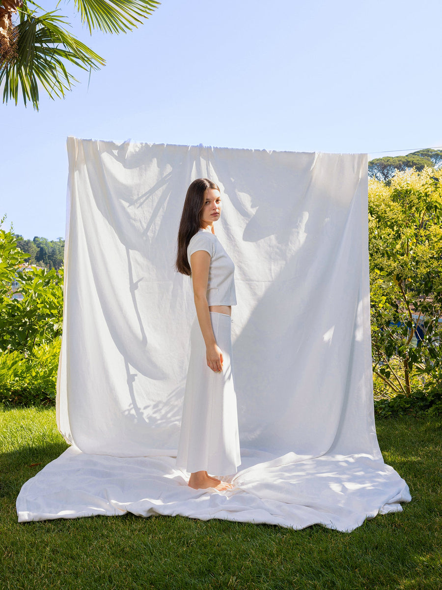 Hearts in a Row Organic Cotton Midi Skirt
