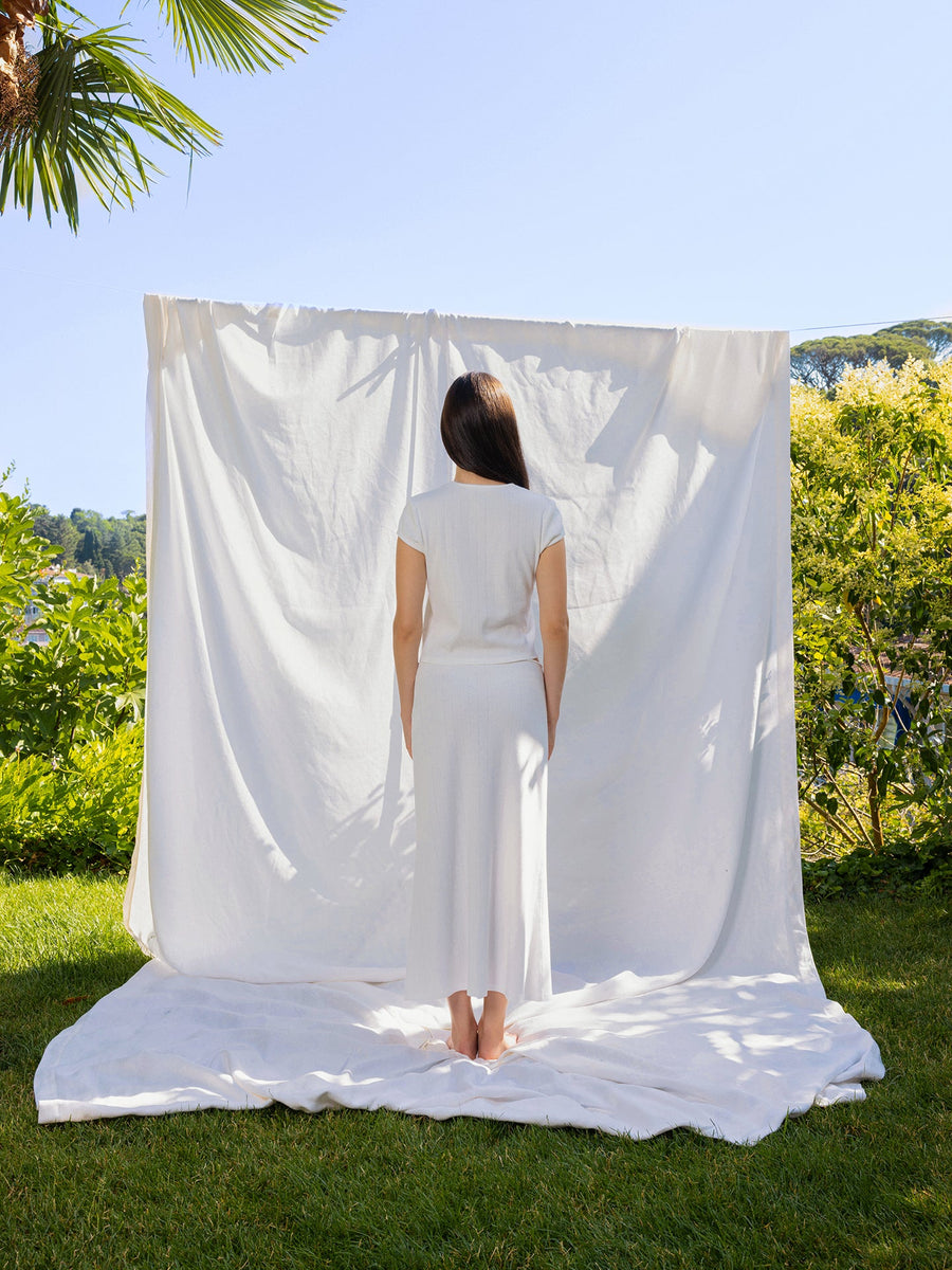 Hearts in a Row Organic Cotton Midi Skirt